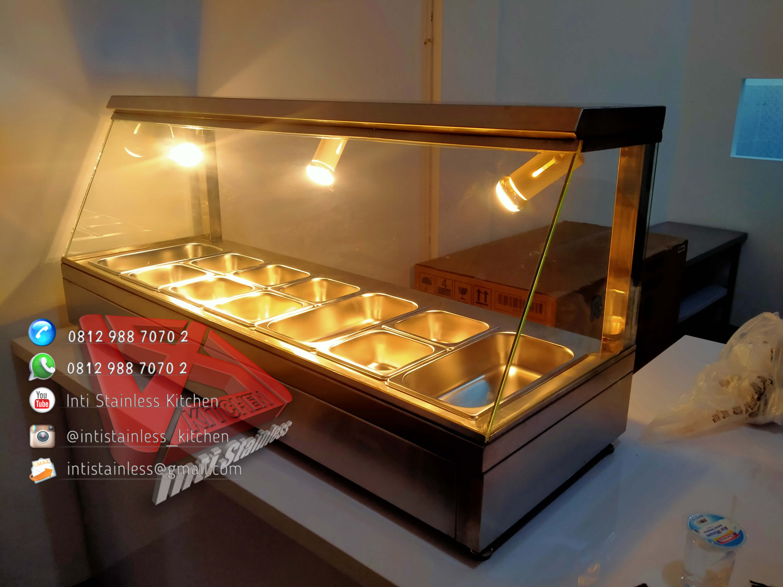 Jual etalase makanan Bain Marie