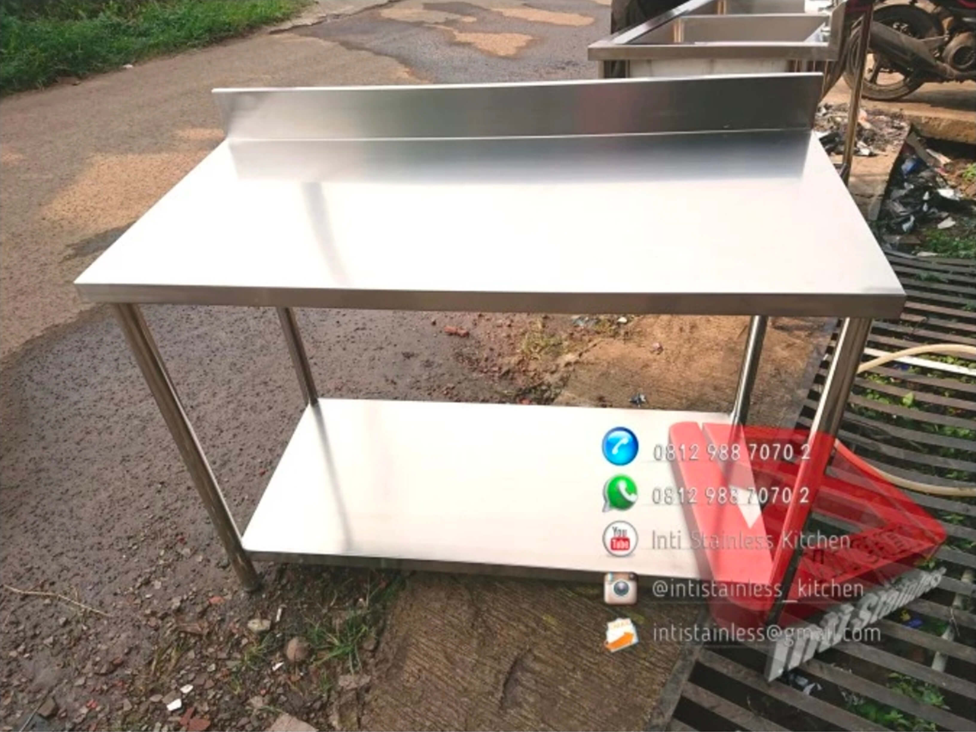 Jual meja stainless steel custom